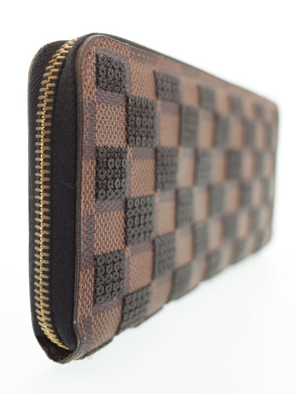 Louis Vuitton Paillette Damier Wallet Vuitton Pre Fall Zippy Brown